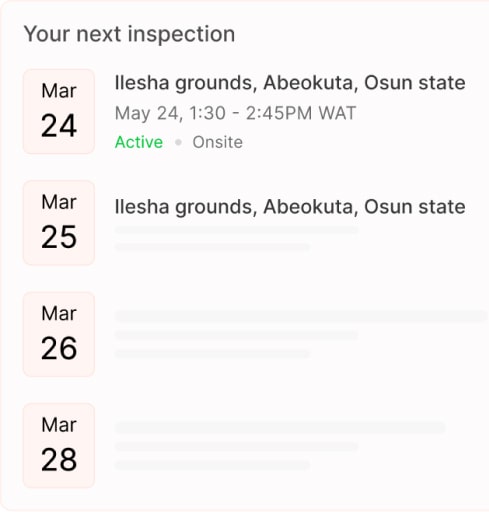 Schedule your inspection